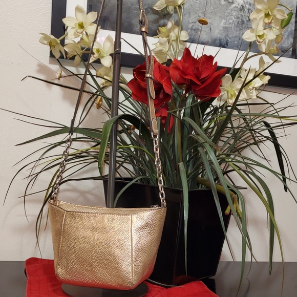 NWOT Vince Camuto Kelby Crossbody Purse Rose Gold Leather - Picture 8 of 13